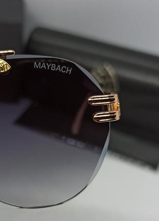 Maybach очки капли солнцезащитные унисекс серый градиент в золотой металлической оправе10 фото