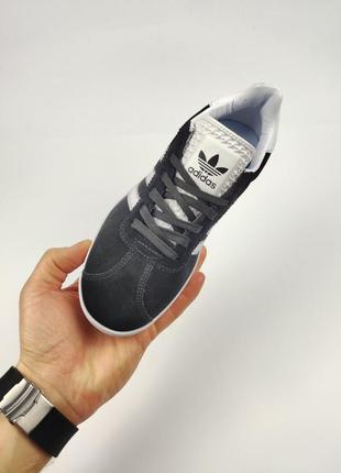Adidas gazelle black white4 фото