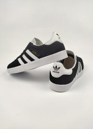 Adidas gazelle black white6 фото