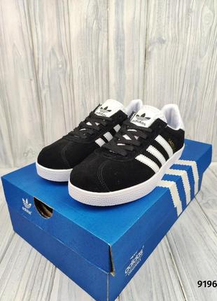 Adidas gazelle black white7 фото