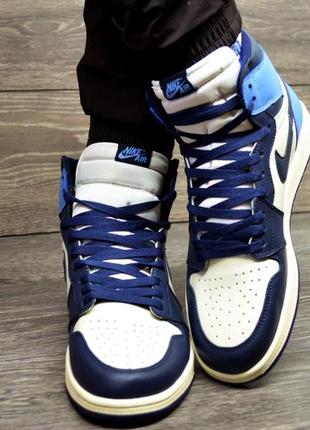 Жіночі кросівки jordan retro 1 high  люкс якість8 фото