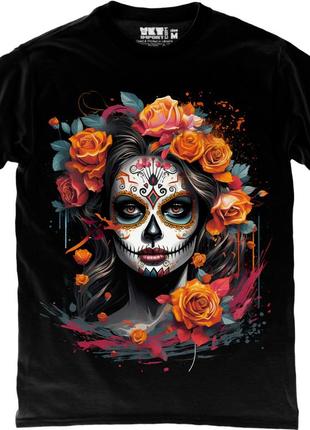 Футболка чорна унісекс dia de muertos in black 9000228 black