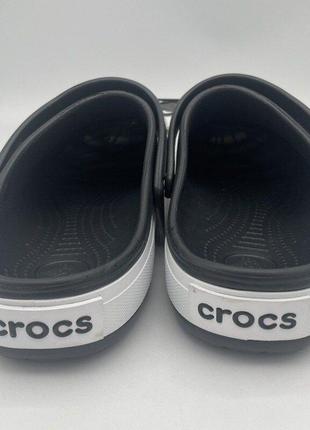 Крокс крокбэнд клог черные crocs crocband ii.5 clog black/white3 фото