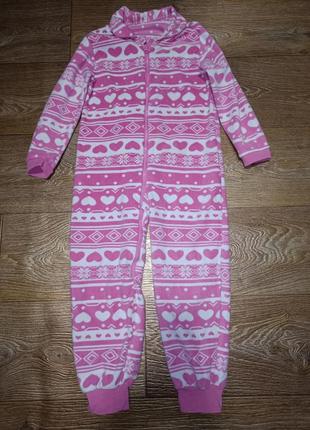Флисовая мягкая пижама 5-6роков1 фото