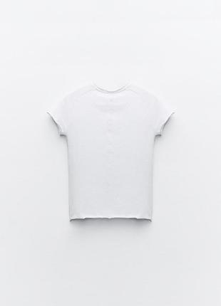 Белая футболка zara3 фото