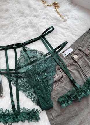 Портупея, кружевной пояс для чулок с трусиками