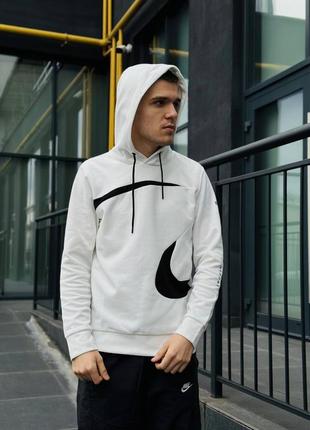 Худи nike swoosh белое мужское / женское