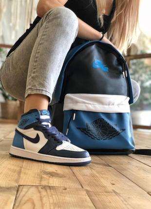 Женские кроссовки jordan retro 1 high люкс качество