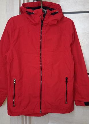 Червона вітровка вітрівка куртка дощовик на підкладці сітка легка демісезонна курточка next 7 років2 фото