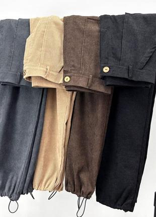 Женские вельветовые брюки карго urban10 фото