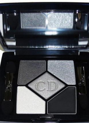 Пятицветные тени dior 5 couleurs colour eyeshadow palette 008 smoky design сменный блок1 фото