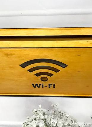 Підставка для роутера вертикальна "wi-fi" 40х20х8 см калужниця2 фото