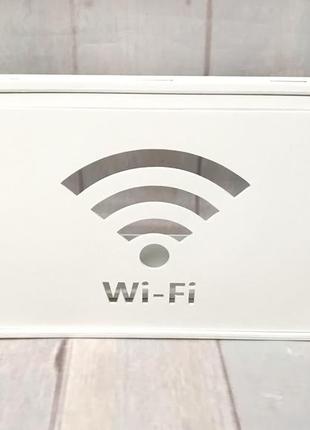 Настенная полка для wifi роутера 45х25х15 см белая