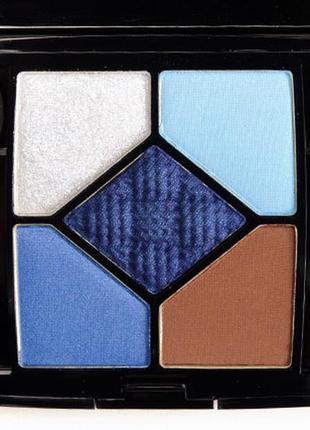 Пятицветные тени dior 5 couleurs colour eyeshadow palette 344 atlantique сменный блок