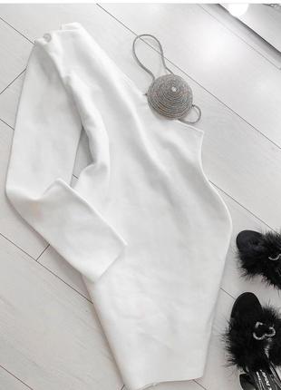 Біла бандажна сукня4 фото