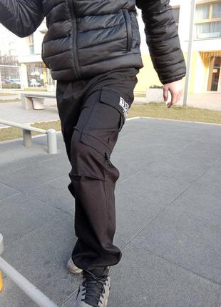 Детские штаны брюки карго джоггеры котон дитячі штани карго 140-1707 фото