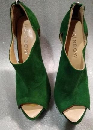 Розпродаж rainbow фірмові босоніжки зелені туфлі2 фото