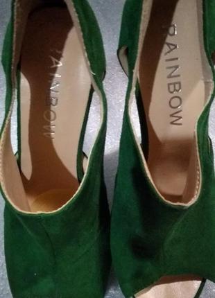 Розпродаж rainbow фірмові босоніжки зелені туфлі4 фото
