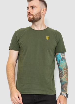 Мужская футболка патриотическая, цвет хаки, 182r003