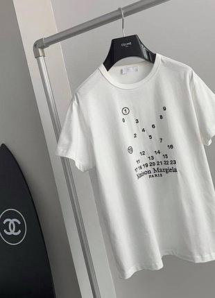 Женская футболка белая maison margiela