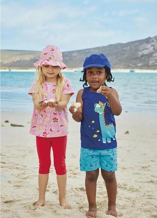 Набор для девочки (футболка, капри и панама), рост 122-128, цвет розовый8 фото