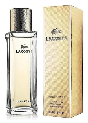 Туалетная вода lacoste pour femme 90ml парфюм лакоста пурпур фем женская парфюмированная вода духи желтые2 фото