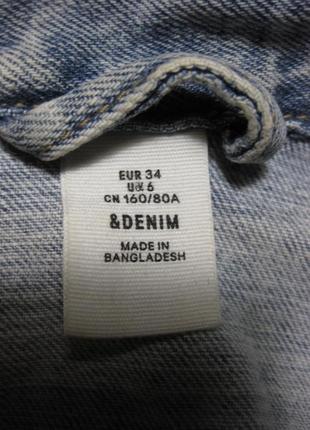 Модная джинсовая куртка светлая джинсовка варенка h&m & denim длинный рукав маленький размер 34eu3 фото