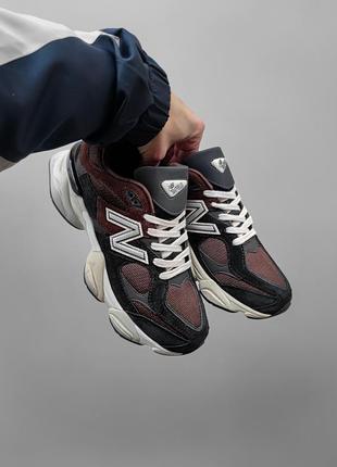 Кроссовки new balance 9060 black/brown3 фото