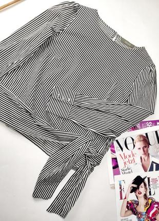Блуза женская черно белого цвета в полоску от бренда oasis s3 фото