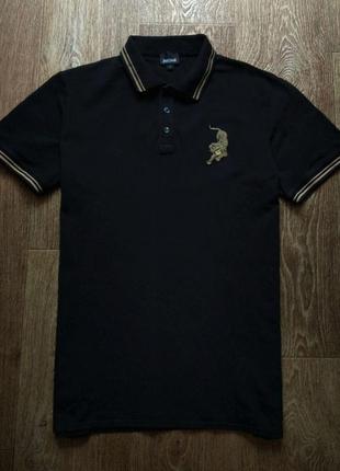 Черное мужское поло футболка свитшот худи just cavalli размер m