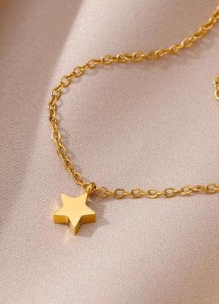 Медсталь подвеска звездочка золота минимализм купить фораджо подвеска звездочка медзолото минималистичная