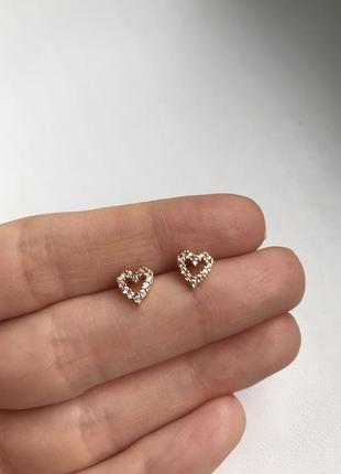Серьги сердца