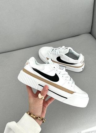 Женские кроссовки nike court legacy white black