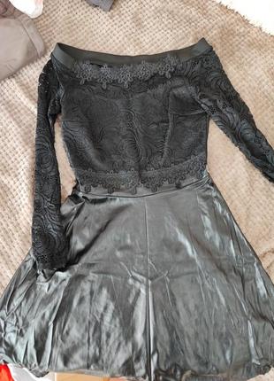 Черное мини платье5 фото