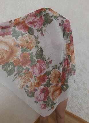 Невесомый платок в цветы италия jabo