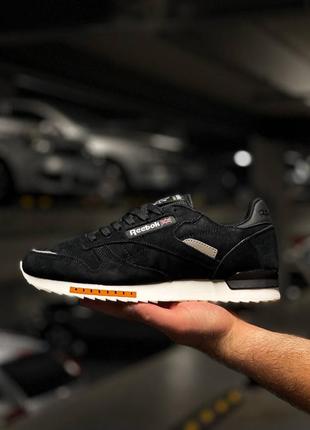 Мужские кроссовки reebok classic super leather black