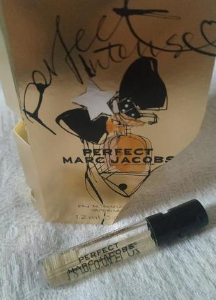 ✨marc jacobs✨ perfect✨ intense 💛💝 миниатюра пробник 1,2 мл💝3 фото