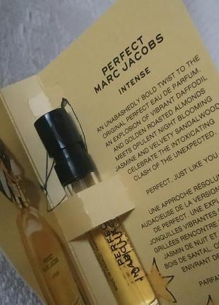 ✨marc jacobs✨ perfect✨ intense 💛💝 миниатюра пробник 1,2 мл💝4 фото