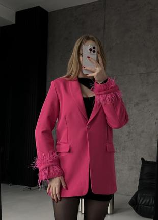 Женский пиджак / розовый пиджак