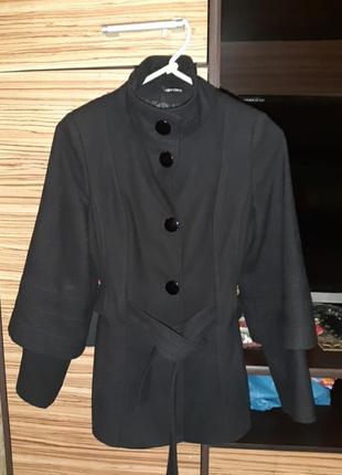 Черное пальто 38 размер