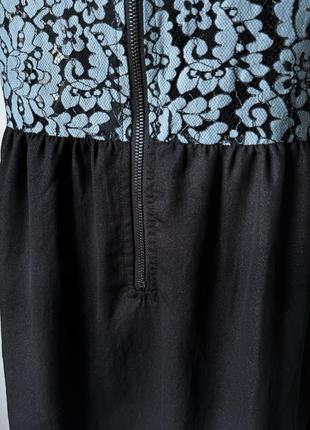 Гіпюрова чорна сукня glamorous вечірня в квіти6 фото