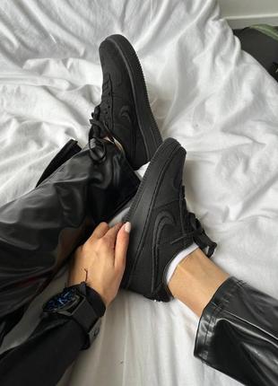 Кроссовки air force 1 x stussy black6 фото