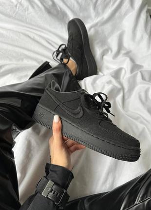 Кроссовки air force 1 x stussy black2 фото