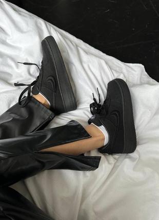 Кроссовки air force 1 x stussy black7 фото