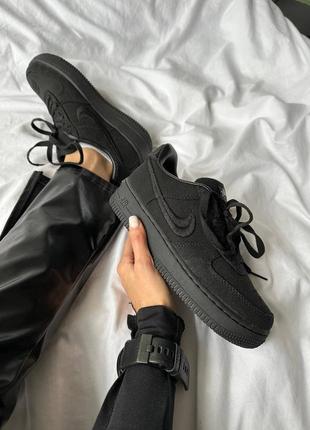 Кроссовки air force 1 x stussy black4 фото