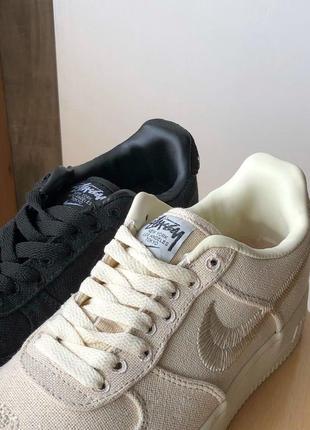 Кроссовки air force 1 x stussy black9 фото