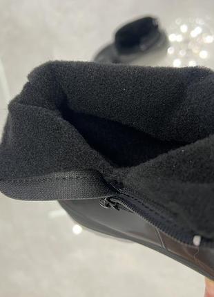 Сапоги резиновые утепленные женские черные