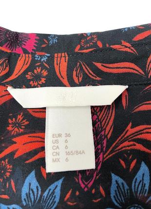 Шифоновая блузка h&m с цветочным принтом, s/m7 фото