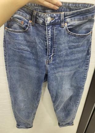 Крутые джинсы женские h&amp;m мм, высокая посадка9 фото