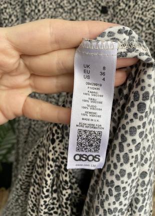 Натуральное платье миди в принт asos платье на пуговицах ярусное3 фото